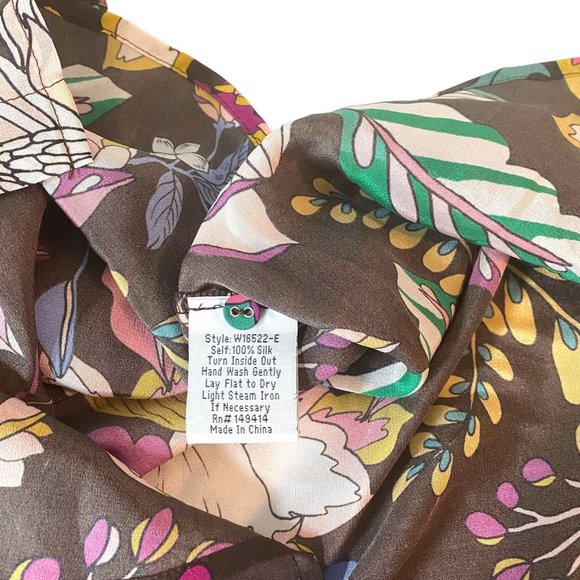 Johnny Was Workshop ARABELLA BOXY SILK SHIRT XS - Picture 7 of 7